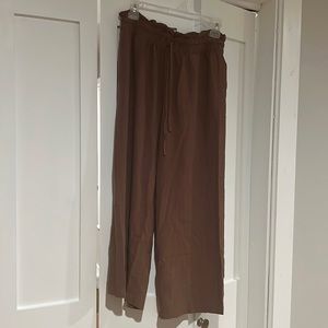 Brown linen pants